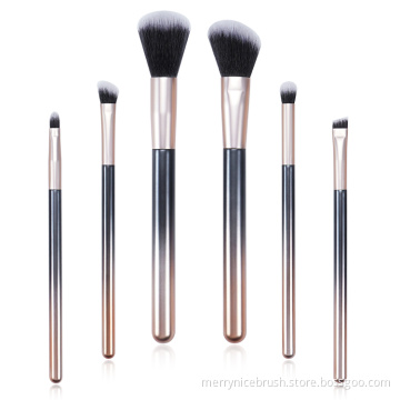 Merrynice new arrival private label handle 6Pcs brush makeup brush set